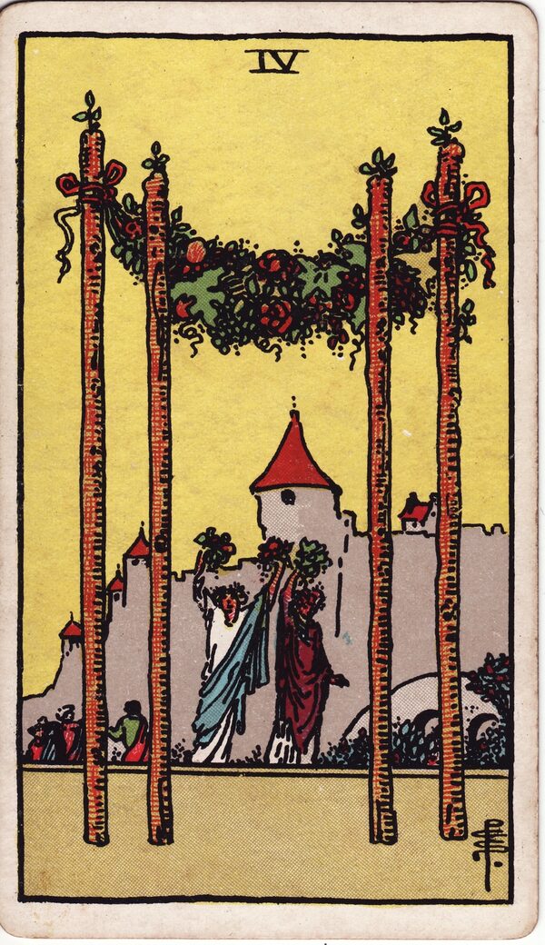 Four of Wands - Rider–Waite–Smith tarot card