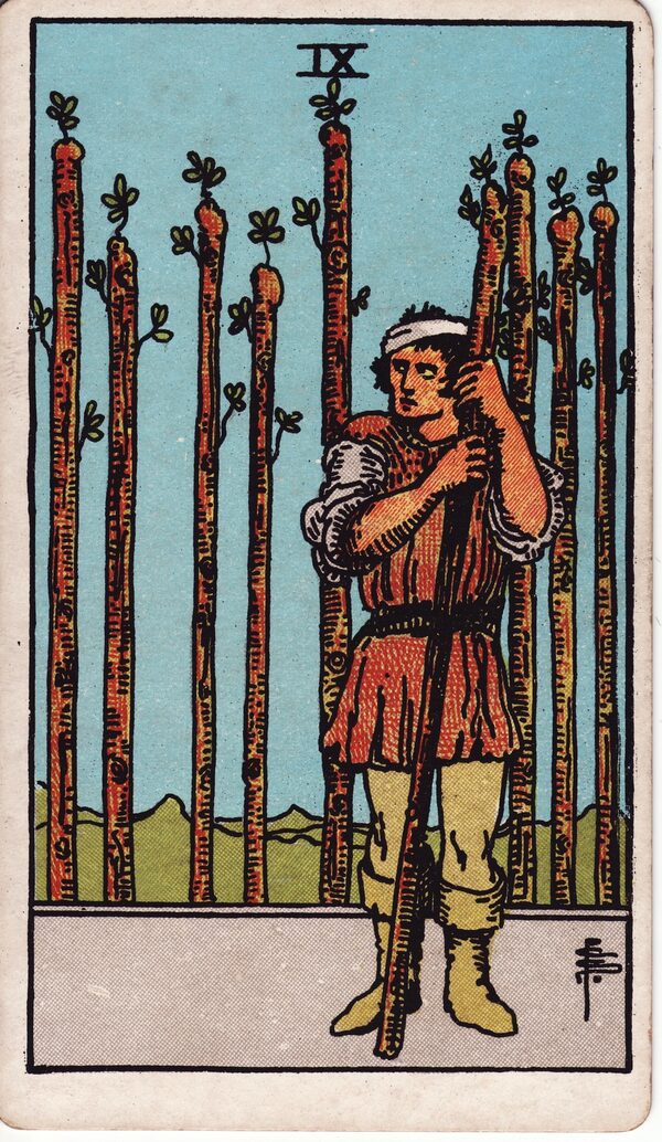 Nine of Wands - Rider–Waite–Smith tarot card