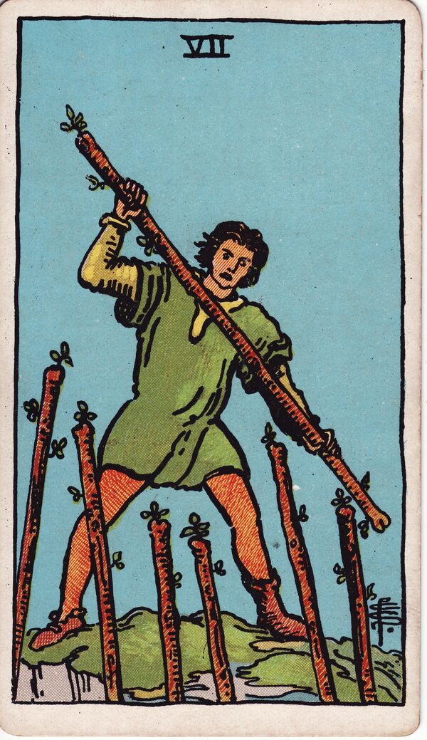 Seven of Wands - Rider–Waite–Smith tarot card