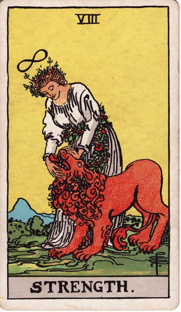Strength tarot card - Rider–Waite–Smith Major Arcana 8