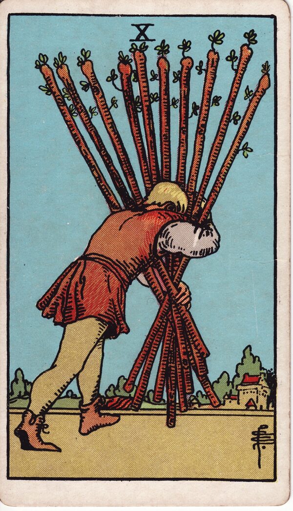 Ten of Wands - Rider–Waite–Smith tarot card