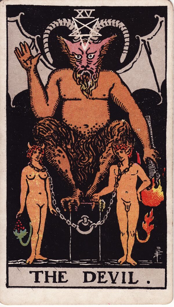 The Devil tarot card - Rider–Waite–Smith Major Arcana 15