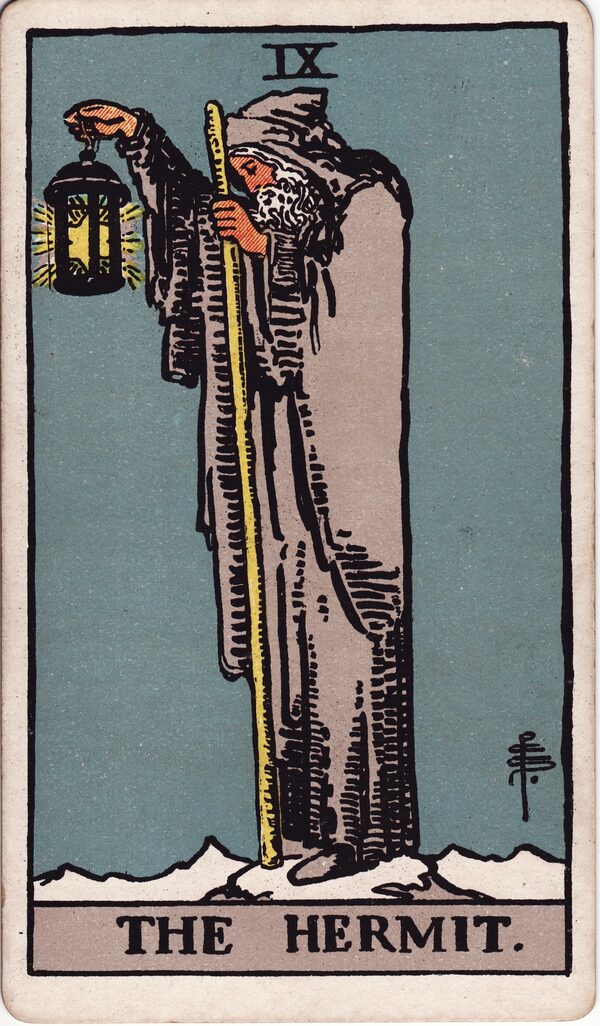 The Hermit tarot card - Rider–Waite–Smith Major Arcana 9