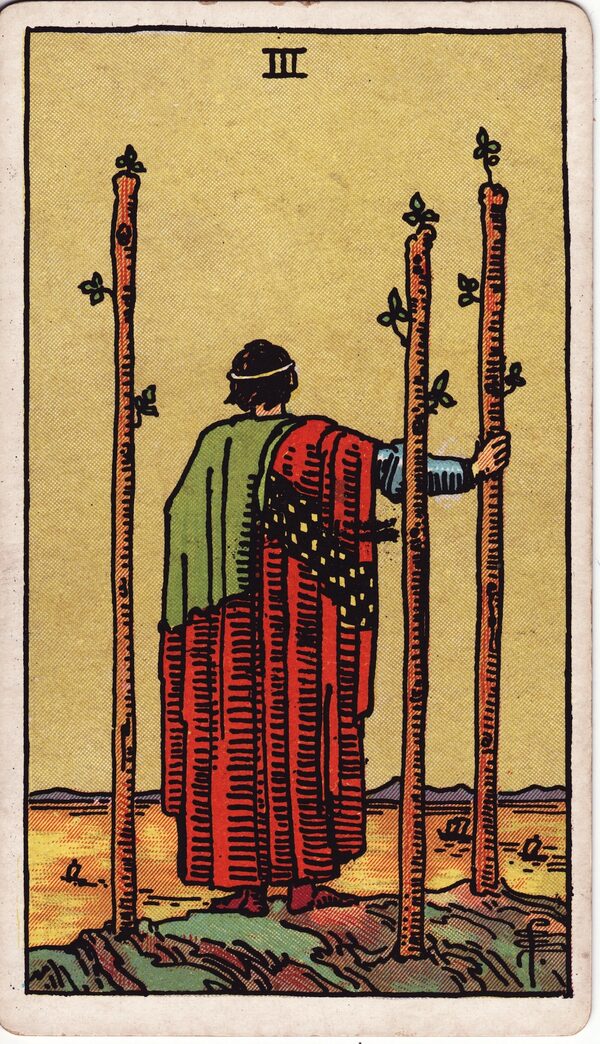 Three of Wands - Rider–Waite–Smith tarot card